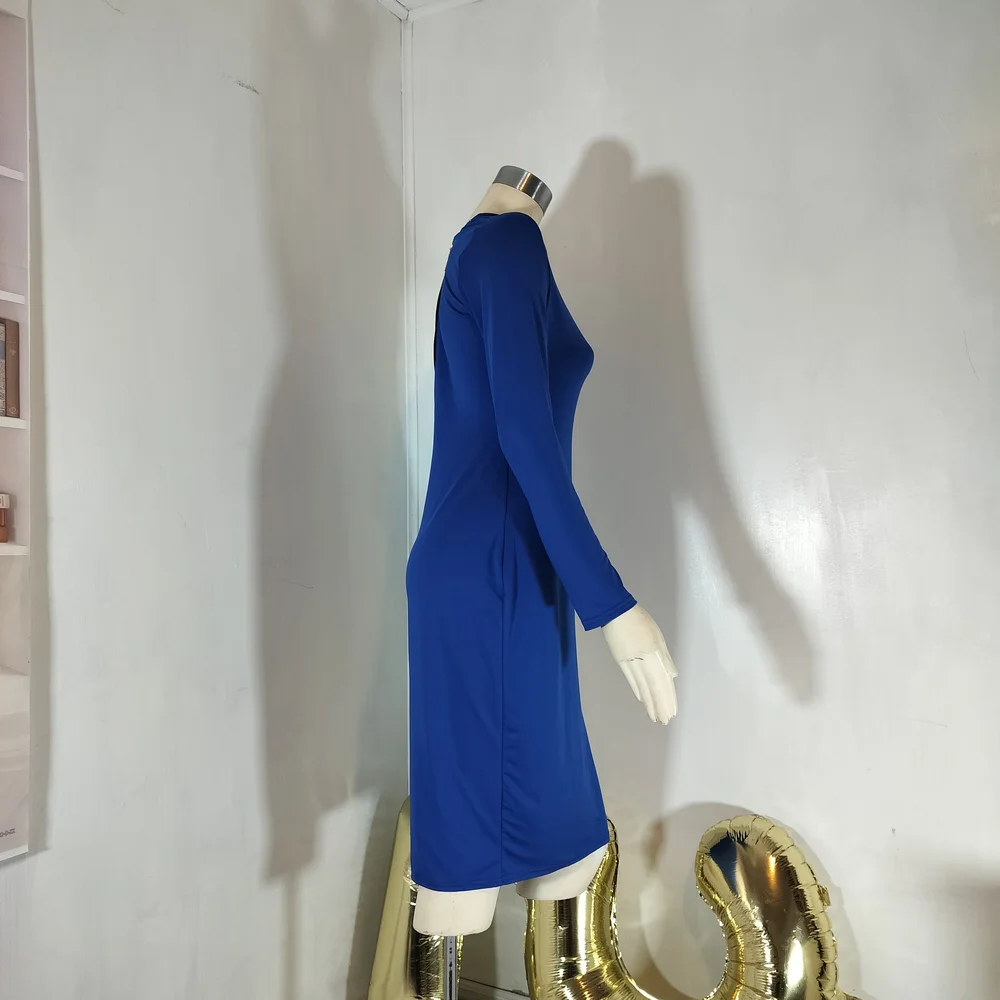 & Other Stories Royal Blue Long Sleeve Dress - Picture 7 of 9